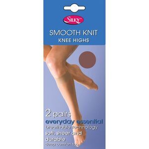 Silky Womens/Ladies Smooth Knit Knee Highs (2 Pairs) / Chiffon